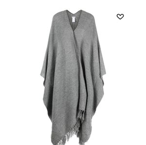 BNWT Brunello Cucinelli long fringe poncho shawl